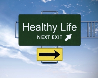 Healthy Living Road Sign